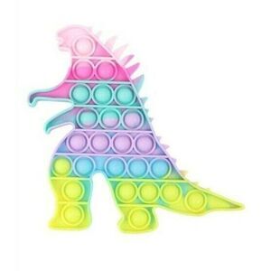 Fidget Toy Stegosaurus Dinosaur Godzilla Push Pop Bubble Pastel Rainbow Sensory